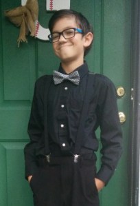 AJ on School Picture Day, channeling his inner Dr. Who. 